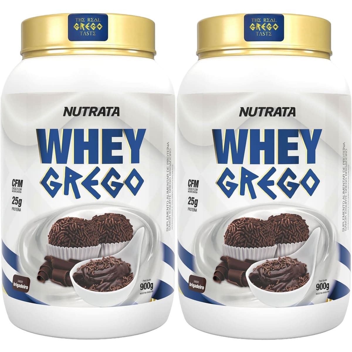 Kit 2X Whey Grego - 900g Brigadeiro - Nutrata