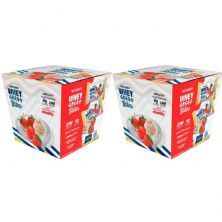 Kit 2X Whey Grego Bar Bites - 15 unidades 20g Morango Chantilly - Nutrata