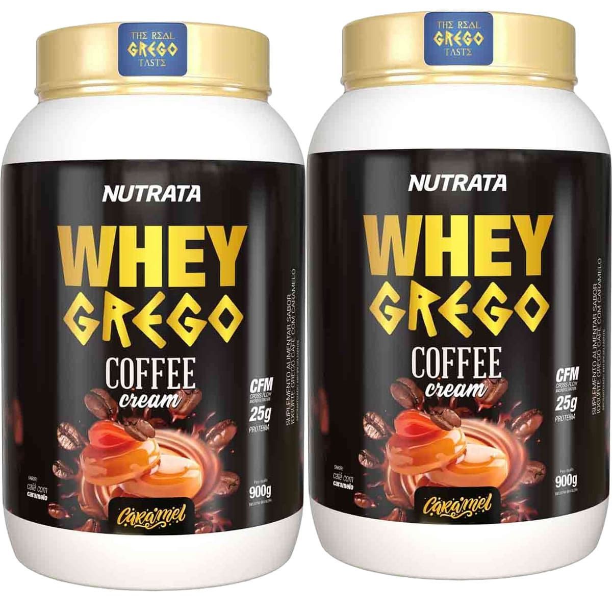 Kit 2X Whey Grego Coffee Cream - 900g Caf� com Caramel - Nutrata