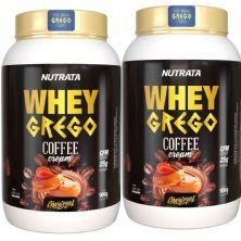 Kit 2X Whey Grego Coffee Cream - 900g Caf� com Caramel - Nutrata