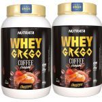 Kit 2X Whey Grego Coffee Cream - 900g Caf� com Caramel - Nutrata