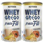 Kit 2X Whey Grego Proto Fit - 450g Banana com Mam�o - Nutrata
