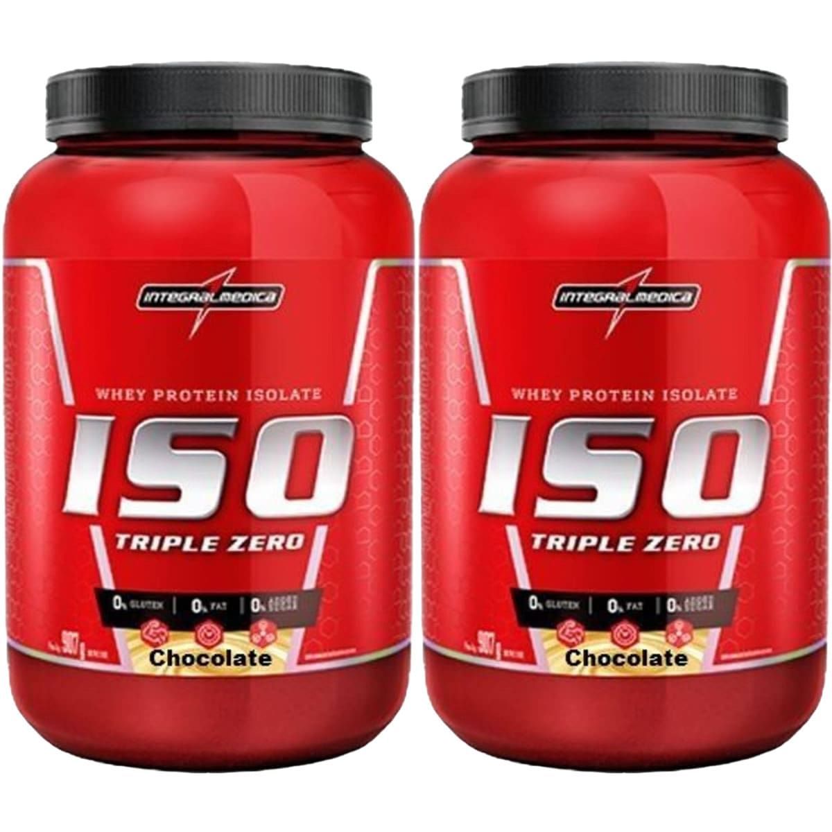 Kit 2X Whey Iso Triple Zero - 907g Chocolate - IntegralM�dica