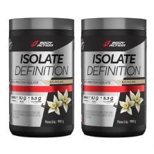 Kit 2X Whey Isolate Definition - 900g Baunilha - BodyAction
