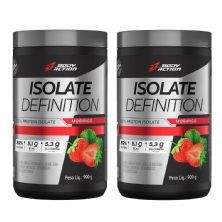 Kit 2X Whey Isolate Definition - 900g Morango - BodyAction