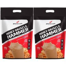 Kit 2X Whey Muscle Hammer - 1800g Cookies e Cream - BodyAction