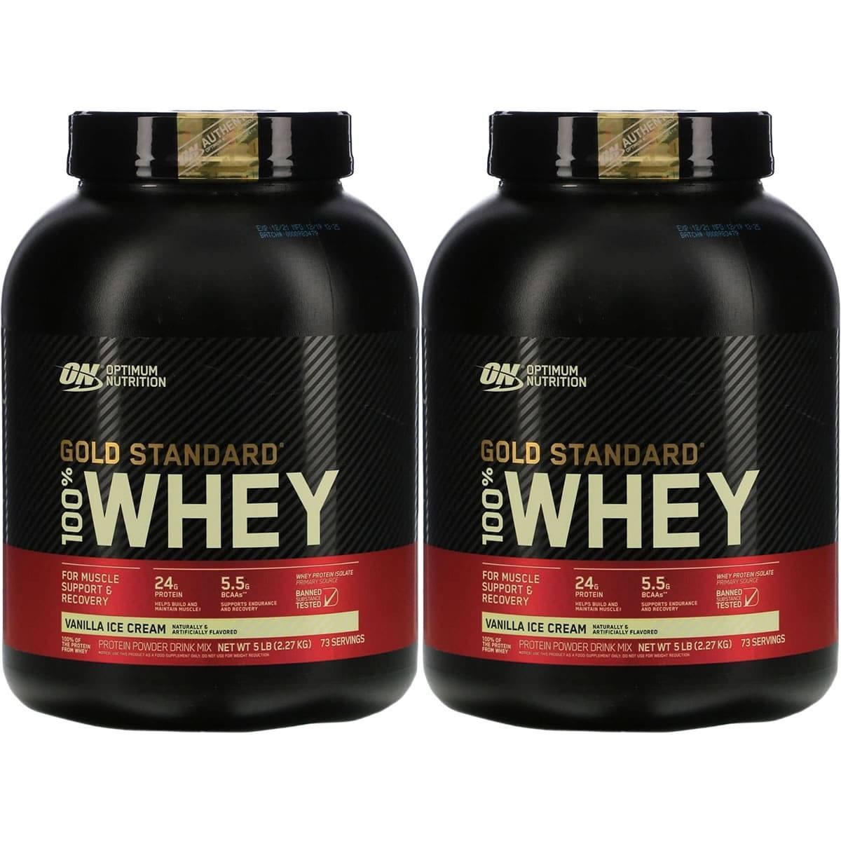 Kit 2X Whey Protein 100% Gold Standard - 2270g Baunilha - Optimum Nutrition