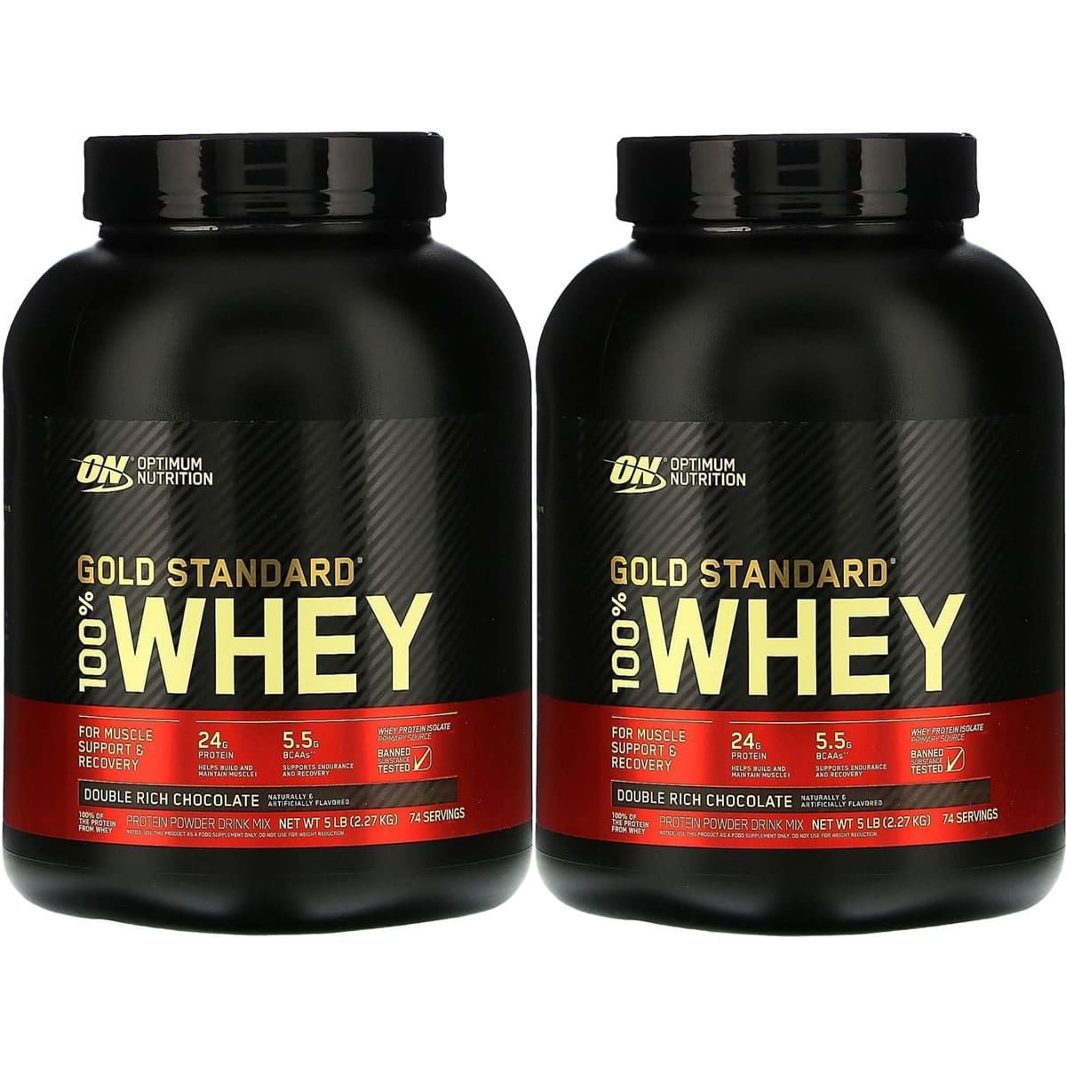 Kit 2X Whey Protein 100% Gold Standard - 2270g Chocolate - Optimum Nutrition