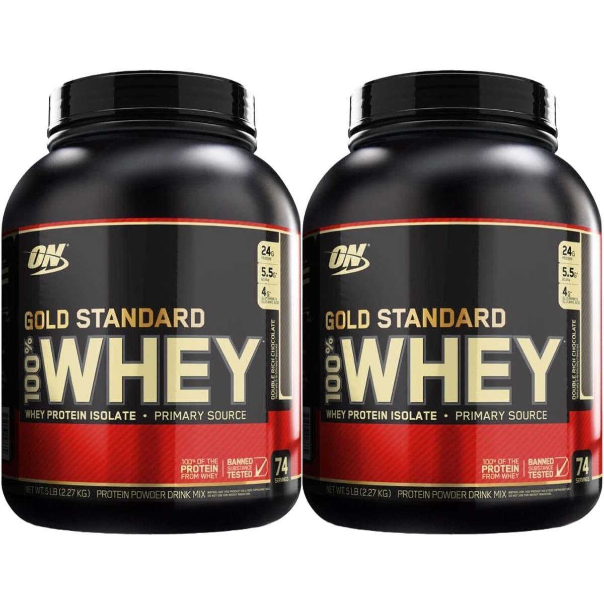 Kit 2X Whey Protein 100% Gold Standard - 2270g Delicius Strawberry - Optimum Nutrition