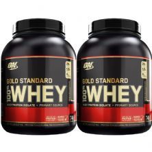 Kit 2X Whey Protein 100% Gold Standard - 2270g Delicius Strawberry - Optimum Nutrition