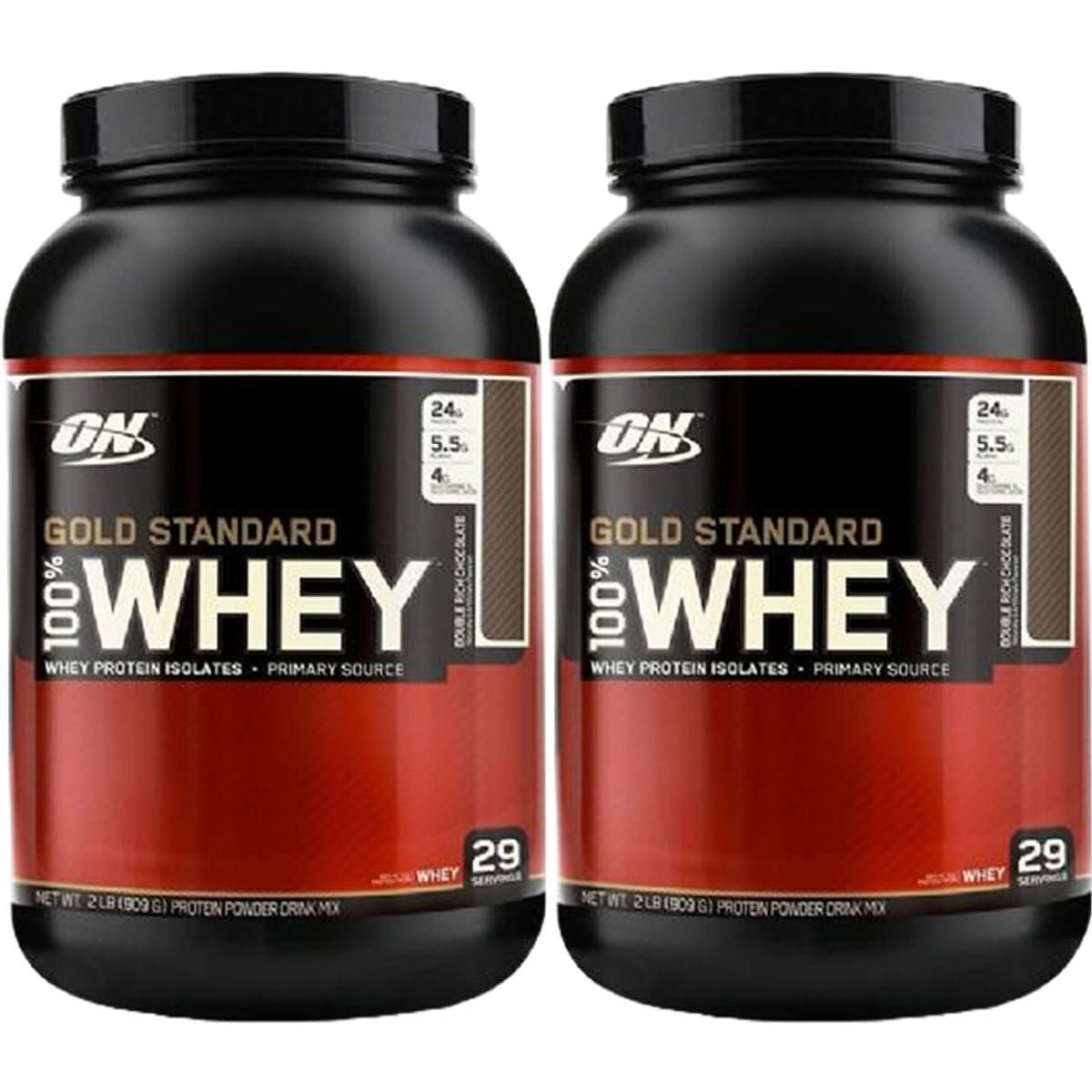Kit 2X Whey Protein 100% Gold Standard - 907g Morango - Optimum Nutrition