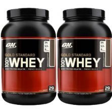 Kit 2X Whey Protein 100% Gold Standard - 907g Morango - Optimum Nutrition