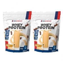 Kit 2X Whey Protein - 900g Refil Doce de Leite Com Cafe - NewNutrition
