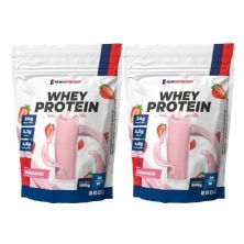 Kit 2X Whey Protein - 900g Refil Morango -NewNutrition