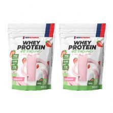Kit 2X Whey Protein All Natural - 900g Refil Morango - NewNutrition