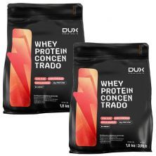 Kit 2X Whey Protein Concentrado - 1800g Refil Cappuccino - Dux Nutrition