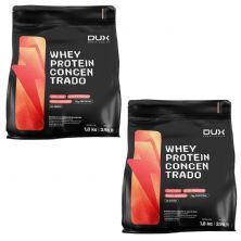 Kit 2X Whey Protein Concentrado - 1800g Refil Chocolate Branco - Dux Nutrition