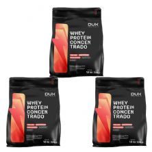 Kit 2X Whey Protein Concentrado - 1800g Refil Morango - Dux Nutrition