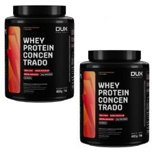 Kit 2X Whey Protein Concentrado - 450g Chocolate - Dux Nutrition