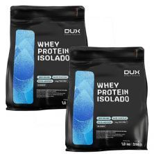 Kit 2X Whey Protein Isolado - 1800g Refil Chocolate - Dux Nutrition
