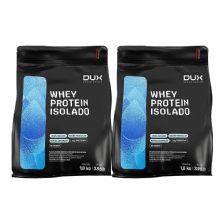 Kit 2X Whey Protein Isolado - 1800g Refil Morango - Dux Nutrition