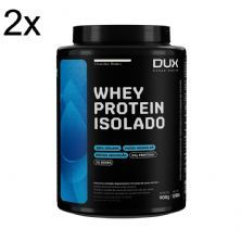 Kit 2X Whey Protein Isolado - 900g Chocolate Branco - Dux Nutrition