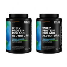 Kit 2X Whey Protein Isolado All Natural - 900g Chocolate - Dux Nutrition
