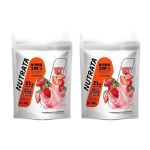 Kit 2X Whey Protein Npro - 900g Refil Morango - Nutrata