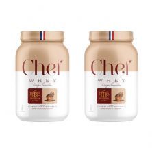 Kit 2X Whey Protein Paris 6 Sem Lactose - 800g Grand Gateau de Chocolate - Chef Whey