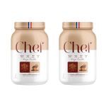 Kit 2X Whey Protein Paris 6 Sem Lactose - 800g Grand Gateau de Chocolate - Chef Whey