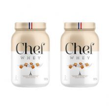 Kit 2X Whey Protein Sem Lactose - 907g Caramelo Salgado - Chef Whey