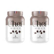 Kit 2X Whey Protein Sem Lactose - 907g Chocolate Meio Amargo - Chef Whey