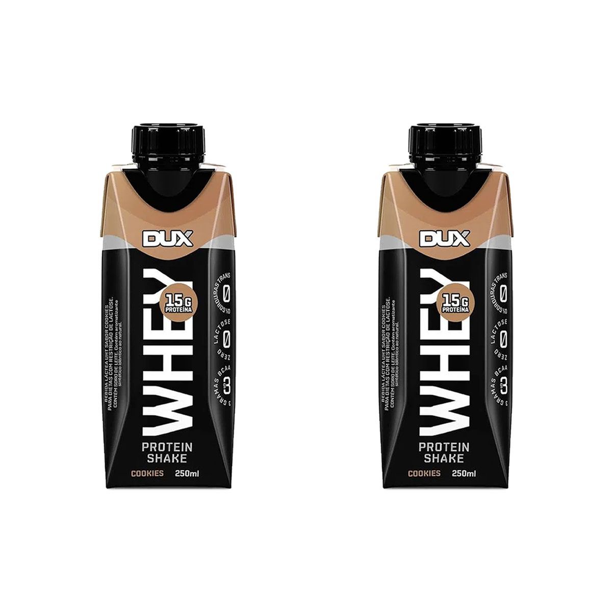 Kit 2X Whey Protein Shake - 250ml Cookies - Dux Nutrition