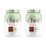 Kit 2X Whey Protiein Paris 6 Sem Lactose - 800g Chocolate Branco com Pistache - Chef Whey