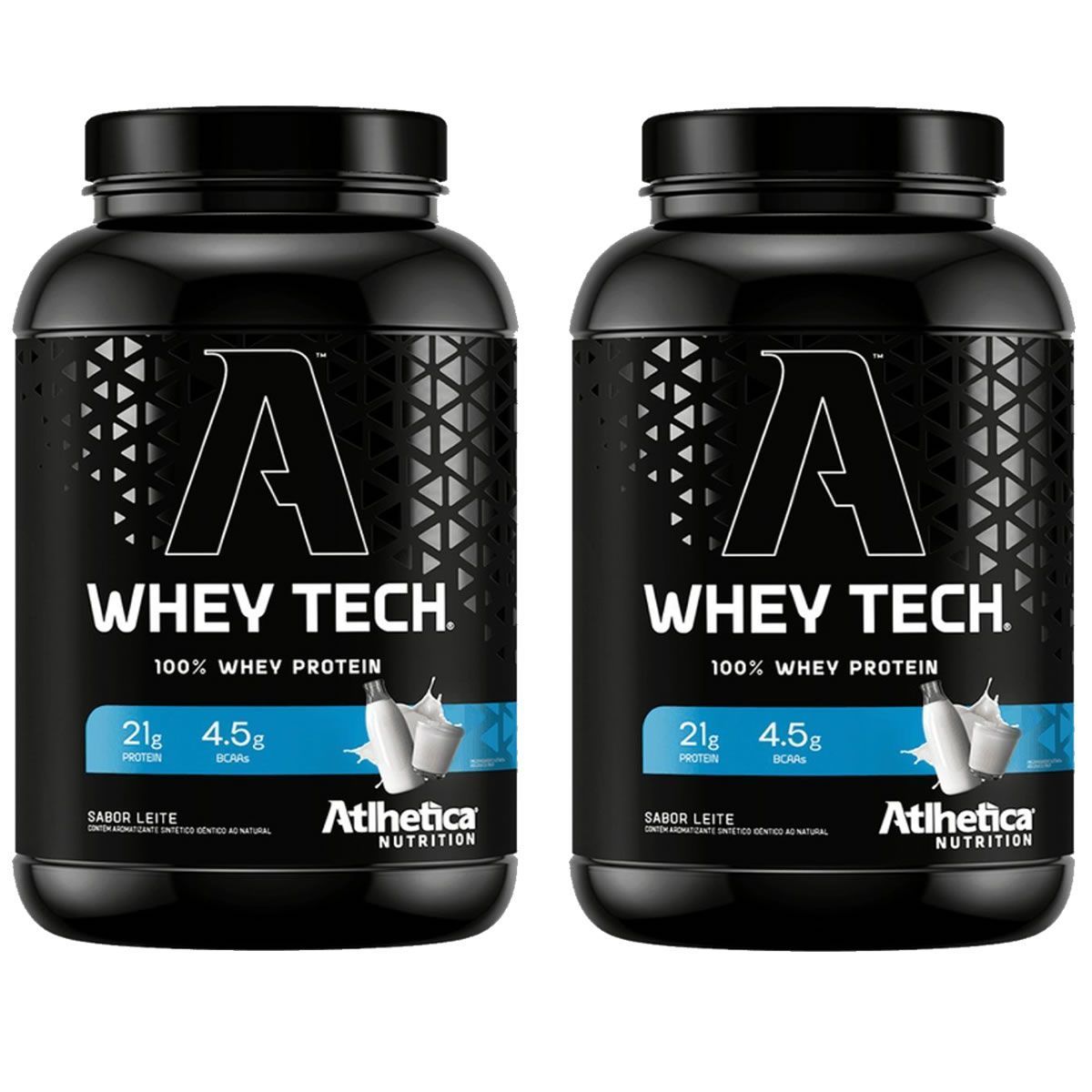 Kit 2X Whey Tech - 900g Leite - Atlhetica Nutrition