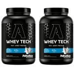 Kit 2X Whey Tech - 900g Leite - Atlhetica Nutrition