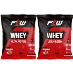 Kit 2X Whey Ultra Protein - 900g Refil Morango - FTW