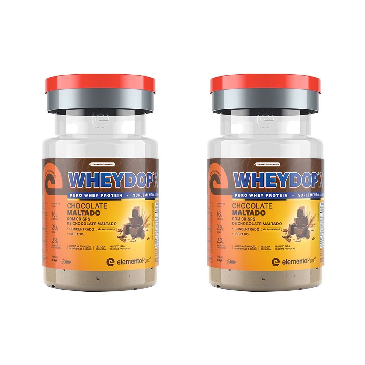 Kit 2X WheyDop - 25g Chocolate Maltado - ElementoPuro