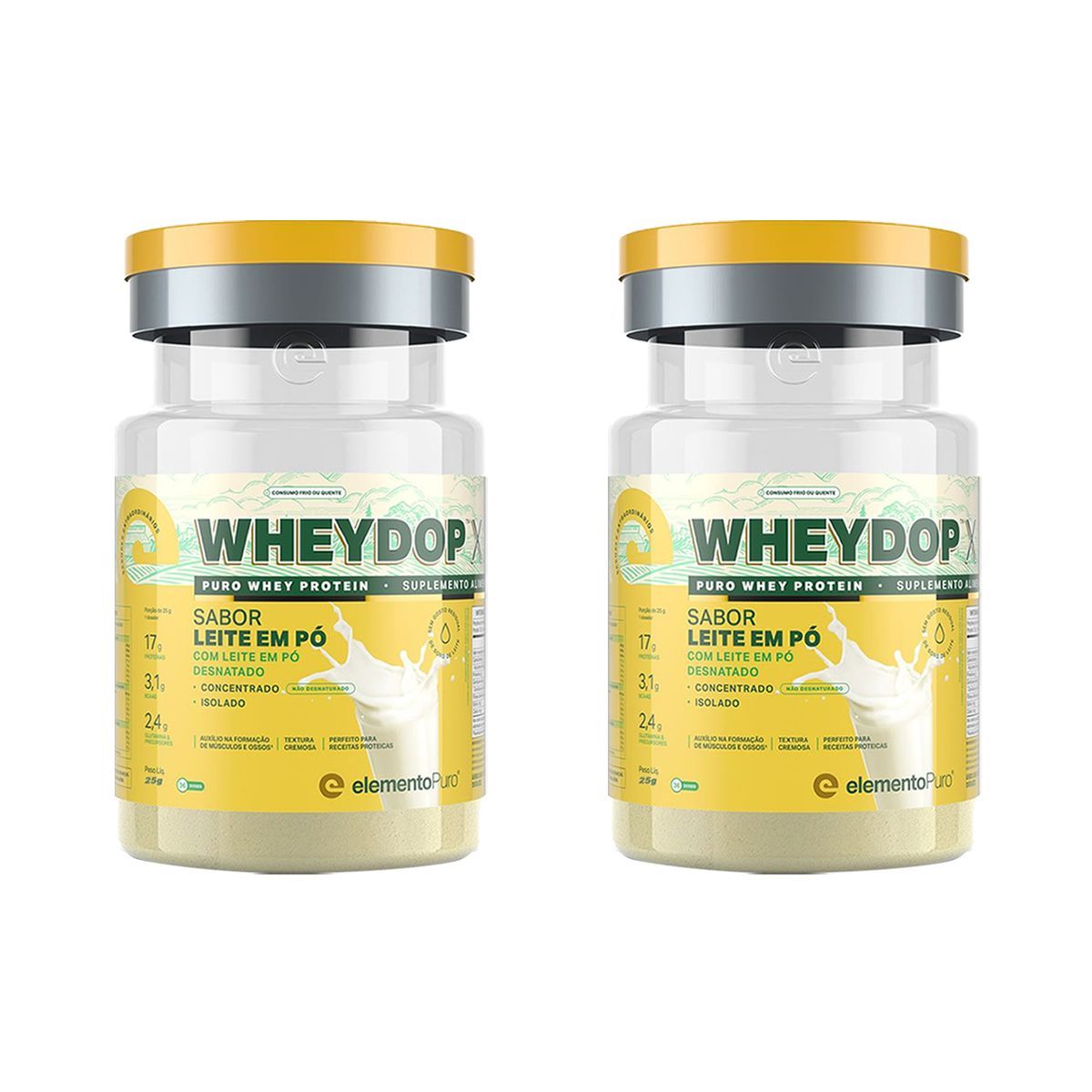 Kit 2X WheyDop - 25g Leite em P� - ElementoPuro