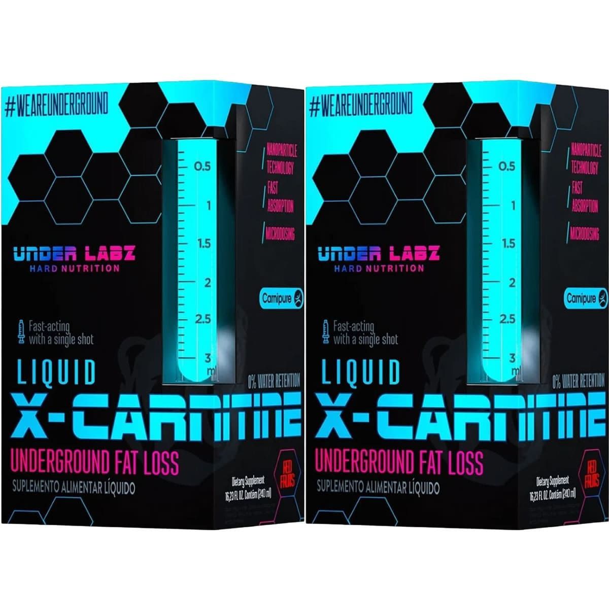 Kit 2X X-Carnitine Liquid - 240ml Red Fruits - Under Labz