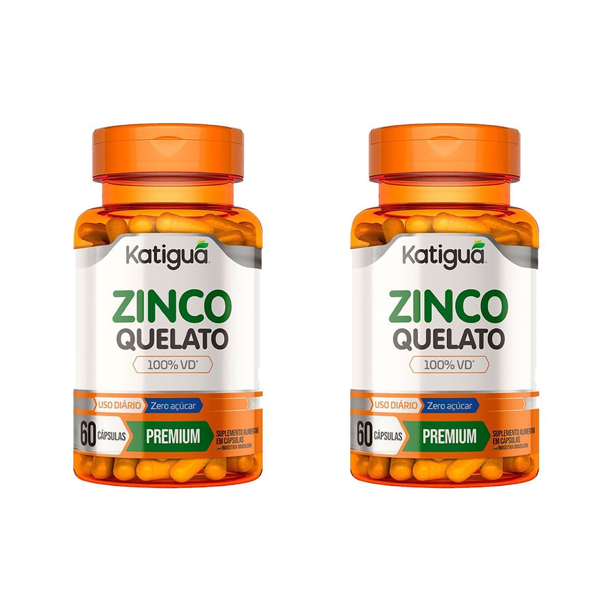 Kit 2X Zinco Quelato - 60 C�psulas - Katigu�
