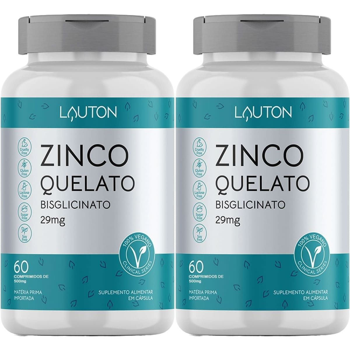 Kit 2X Zinco Quelato - 60 Comprimidos - Lauton Nutrition