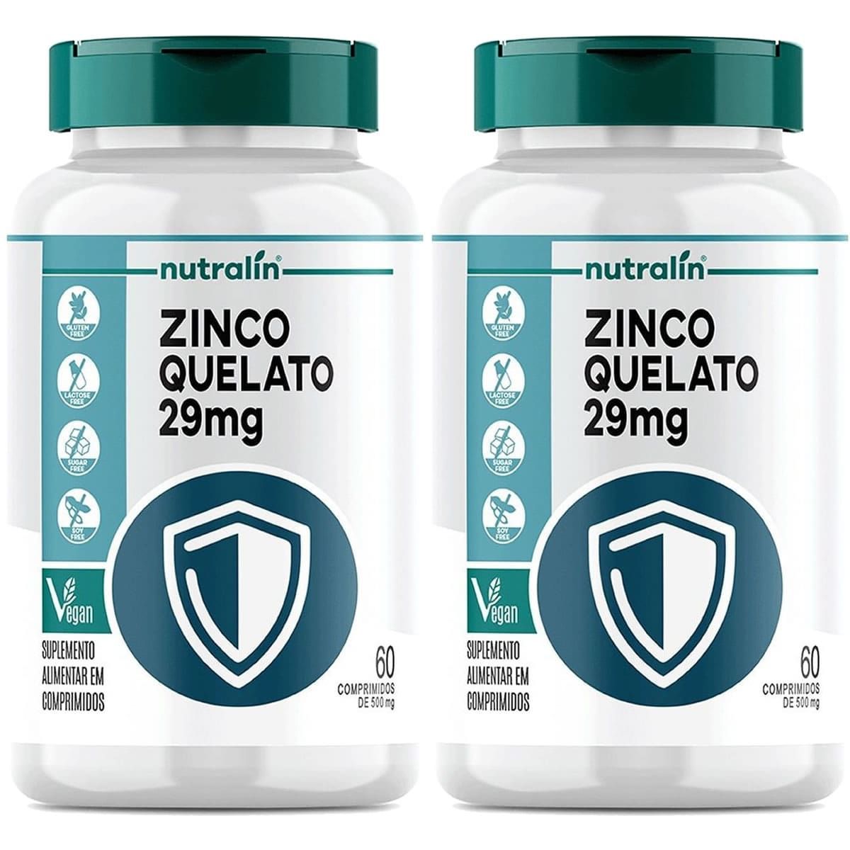 Kit 2X Zinco Quelato - 60 Comprimidos - Nutralin
