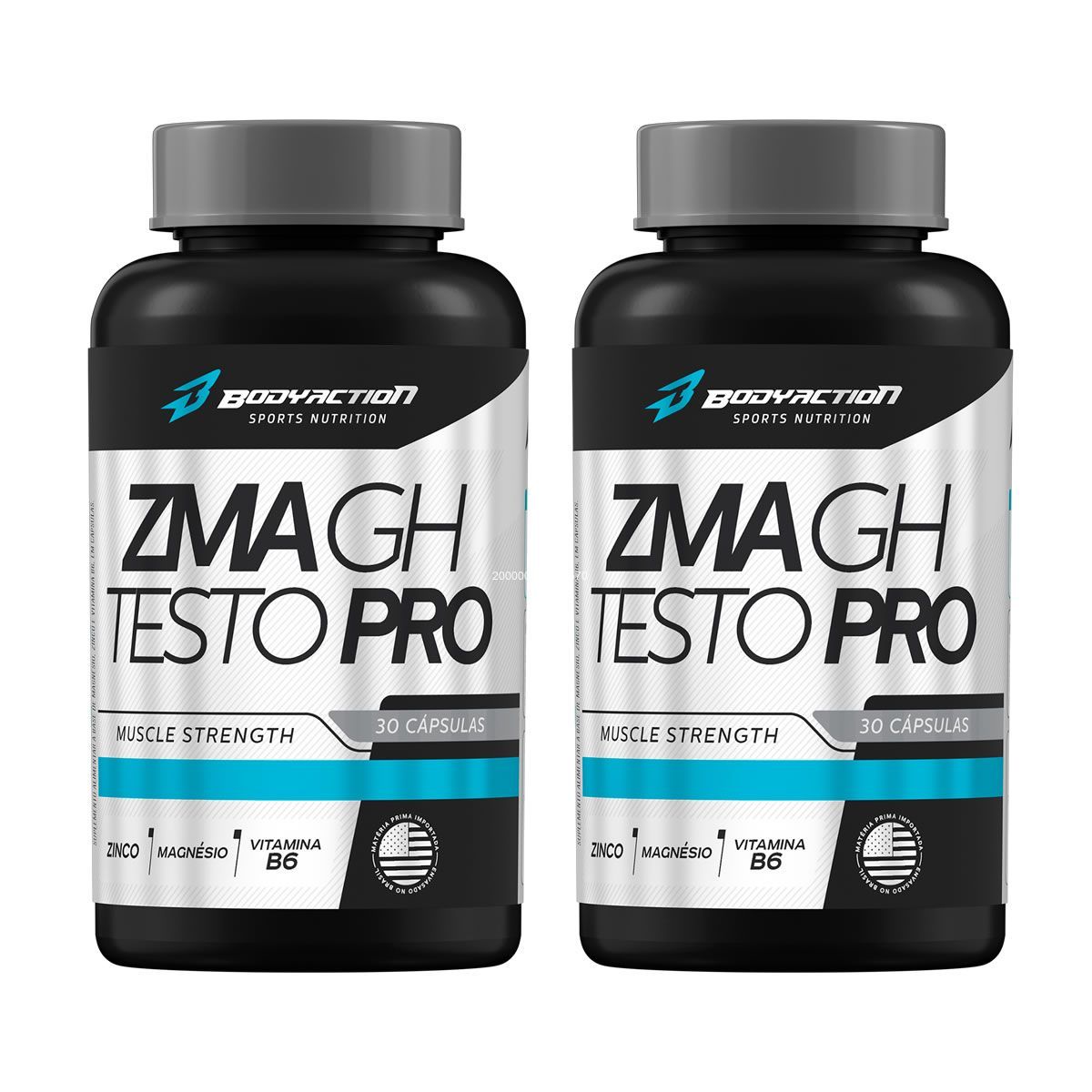 Kit 2X ZMA GH Testo Pro - 30 C�psulas - Body Action