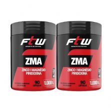 Kit 2X ZMA Zinco, Magn�sio e Piridoxina - 90 c�psulas - FTW