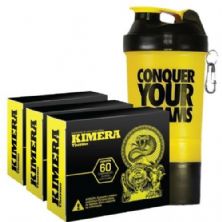 Kit 3 Kimera Thermo - 60 comprimidos + Coqueteleira 500ml c/ 3 compartimentos - Iridium Labs