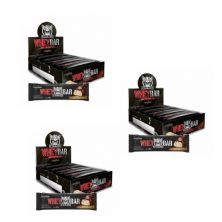 Kit 3 Whey Bar Darkness - 8 Unidades 90g Doce de Leite com Chocolate Chip - IntegralM�dica