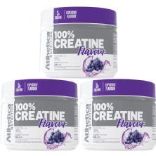 Kit 3X 100% Creatine Flavour - 300g Uva - Atlhetica Nutrition