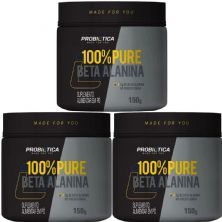Kit 3X 100% Pure Beta Alanina - 150g - Probi�tica
