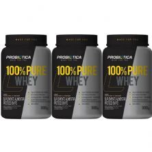 Kit 3X 100% Pure Whey - 900g Cookies And Cream - Probiotica